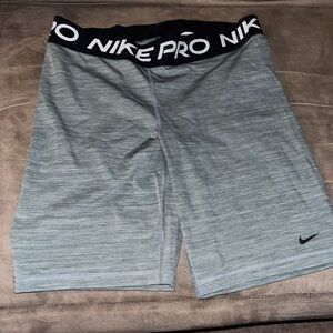 Women’s Long Grey Nike Pro Shorts